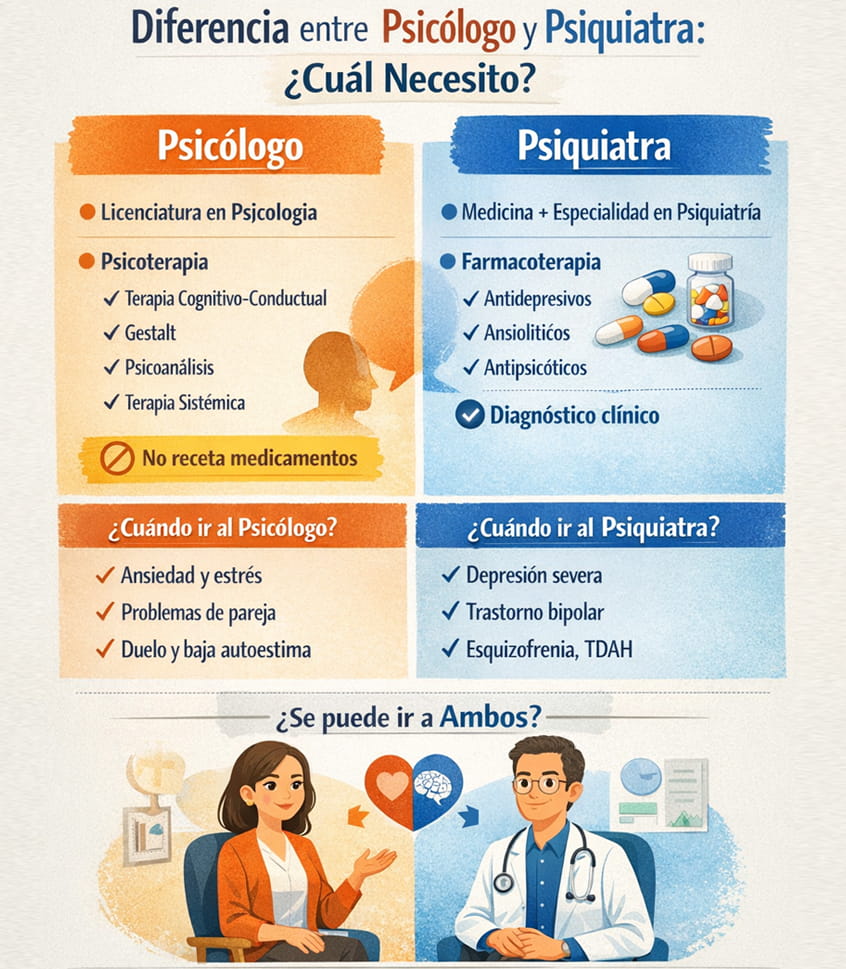 Psicólogo vs Psiquiatra